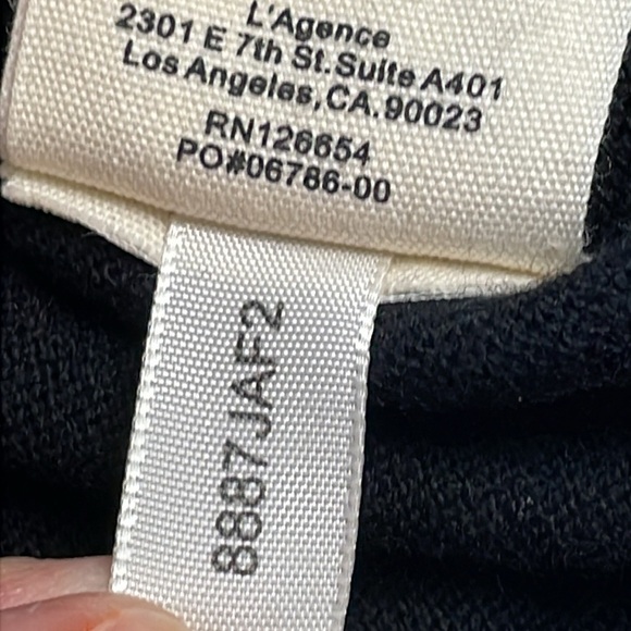 New L’Agence Amberli Black Cutout Merino Wool Blend Mini Dress Sz S - Picture 11 of 12